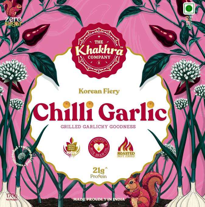 Korean Fiery Chilli Garlic Khakhra
